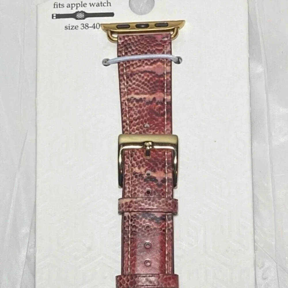 Apple‎ Watch Band Sz38-40mm Simply Southern 2-Piece Leather Snake Skin Design